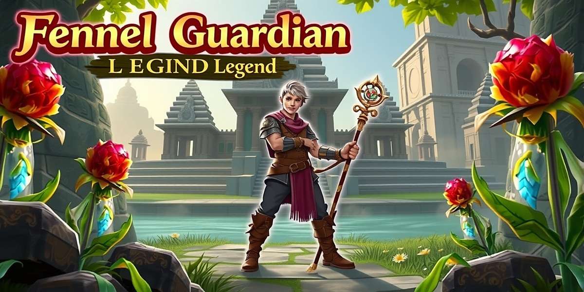 Fennel Guardian Legend - Official Game Cover Fennel Guardian Legend game cover showing the main character with a magical fennel staff standing in front of ancient Indian temple